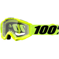 ОЧКИ (МАСКА) 100% (26012037) внедорожное жёлтый подростковый AC FLO CL ACCURI JR FLUO W/ CLEAR