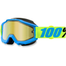 ОЧКИ (МАСКА) 100% (26012383) золотистый ACC SNOW BLE/ ACCURI CYAN X-RAY SNOW W/ MIRROR