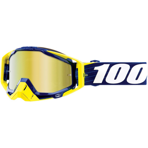 ОЧКИ (МАСКА) 100% (26012513) внедорожное золотистый RC BIBL/NVY GL MIR RACECRAFT BIBAL NAVY W/ MIRROR