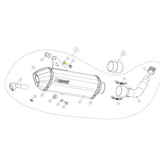 глушитель AKRAPOVIC (18601257) DR WASHER P-4 WASHER SS