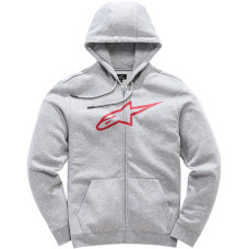 ПУСЕР | ТОЛСТОВКА С КАПЮШОНОМ Alpinestars (30504345) флис серый красный AGE G/ 2X AGELESS ZIP UP HEATHER/ 2X-LARGE