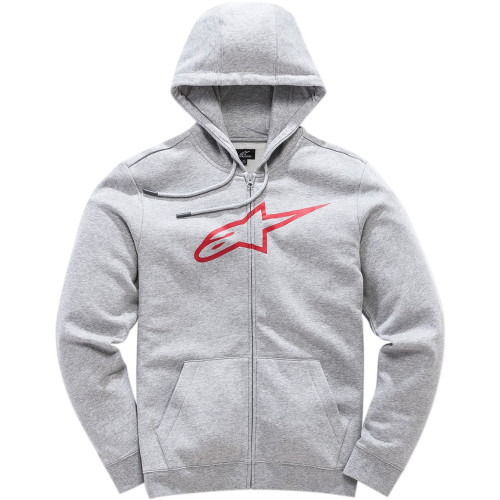 ПУСЕР | ТОЛСТОВКА С КАПЮШОНОМ Alpinestars (30504345) флис серый красный AGE G/ 2X AGELESS ZIP UP HEATHER/ 2X-LARGE