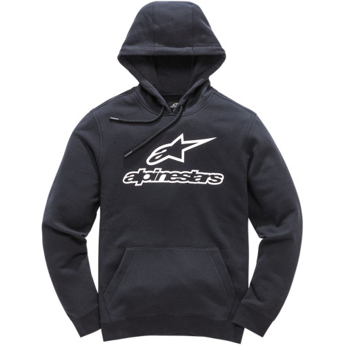 ПУСЕР | ТОЛСТОВКА С КАПЮШОНОМ Alpinestars (30504479) флис чёрный белый ALWAYS-II / L ALWAYS II / LARGE