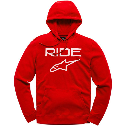ПУСЕР | ТОЛСТОВКА С КАПЮШОНОМ Alpinestars (30504909) флис красный белый RIDE 2.0 / XL