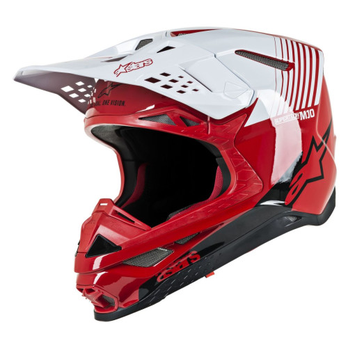 ШЛЕМ Alpinestars (01106133) супермото белый красный SM10 DYNO / S