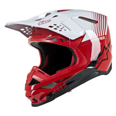 ШЛЕМ Alpinestars (01106134) супермото белый красный SM10 DYNO / M