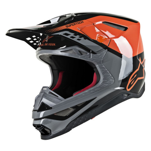 ШЛЕМ Alpinestars (01106181) супермото чёрный оранжевый SM8 TRIPLE /G/ S SM8 TRP /G/ S