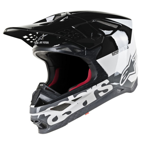 ШЛЕМ Alpinestars (01106200) супермото белый чёрный SM8 RADIUM //G M SM8 RDM //G M