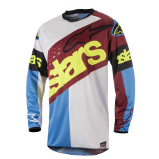 ДЖЕРСИ Alpinestars (29104694) внедорожное белый супермото красный S8 RAC-FLAG R/R/A SM RACER FLAGSHIP S8 RIO /AQUA/ SMALL