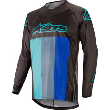 ДЖЕРСИ Alpinestars (29105131) внедорожное средний чёрный синий S9 T-VENOM B/TQ/B MD TECHSTAR VENOM S9 /TURQUOISE/
