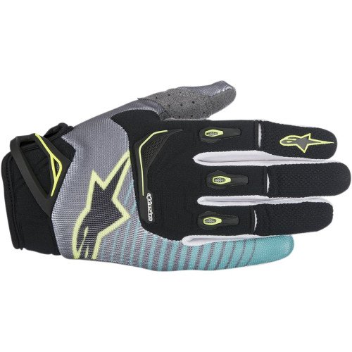 ПЕРЧАТКИ Alpinestars (33304019) TE жёлтый чёрный супермото синий S7 T-STAR / SM TECHSTAR S7 CUFF S /TEAL/ FLUO