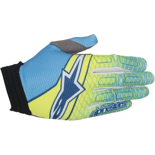 ПЕРЧАТКИ Alpinestars (33304050) жёлтый синий S7 AVIATOR Y/C/B MD AVIATOR S7 CUFF M FLUO/CYAN/DARK