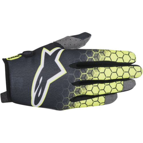 ПЕРЧАТКИ Alpinestars (33304064) жёлтый серый супермото S7 FLIGHT / SM RADAR FLIGHT S7 CUFF S ANTHRACITE/ FLUO/LIGHT