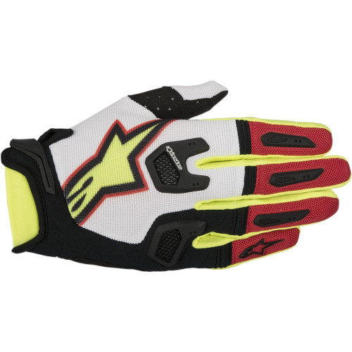 ПЕРЧАТКИ Alpinestars (33304167) жёлтый белый красный S7 RACEFEN W/R/Y XL RACEFEND S7 CUFF XL // FLUO
