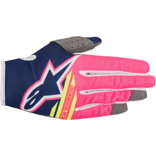 ПЕРЧАТКИ Alpinestars (33304843) белый синий розовый S8 FLIGHT / LG RADAR FLIGHT S8 DARK // LARGE