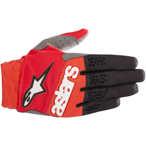 ПЕРЧАТКИ Alpinestars (33305507) чёрный супермото красный S9 RACEFEN / SM RACEFEND S9 / SMALL