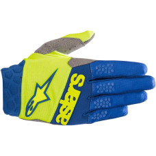 ПЕРЧАТКИ Alpinestars (33305522) жёлтый синий супермото S9 RACEFEN / SM RACEFEND S9 / SMALL