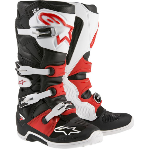МОТОБОТЫ Alpinestars (34101348) внедорожное чёрный белый красный TECH 7 // 15 TECH 7 // 15