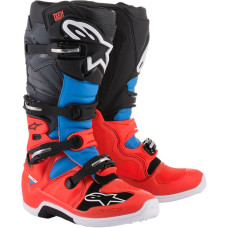 МОТОБОТЫ Alpinestars (34101834) внедорожное чёрный серый красный T7 FL/CY// 12 TECH 7 /CYAN// 12