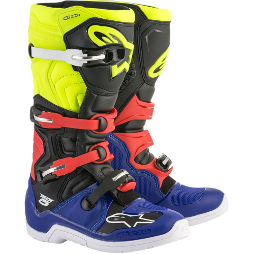 МОТОБОТЫ Alpinestars (34101879) внедорожное жёлтый чёрный синий красный T5 // FL/ 12 TECH 5 /// 12