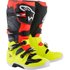МОТОБОТЫ Alpinestars (34101949) внедорожное жёлтый чёрный серый красный T7 YF/RF// 14 TECH 7 /// 14