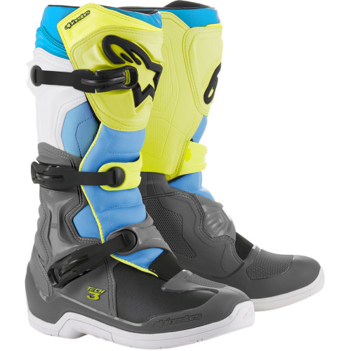 МОТОБОТЫ Alpinestars (34102062) серый белый синий жёлтый T3 / FL/CY 10 T3 FL/ / 10