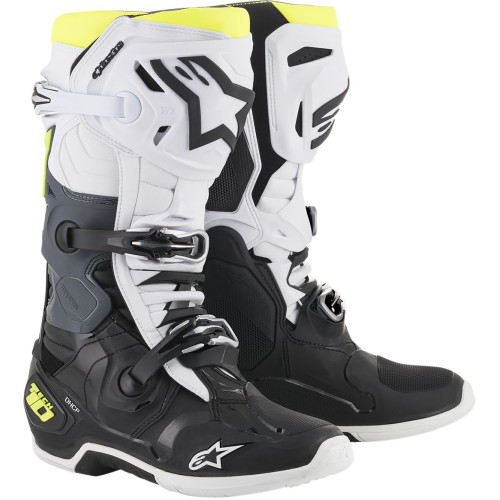 МОТОБОТЫ Alpinestars (34102134) белый чёрный TECH 10 //YLW 8