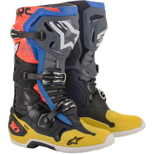 МОТОБОТЫ Alpinestars (34102380) красный чёрный жёлтый TECH 10 // 10 МОТОБОТЫ Alpinestars (34102380) красный чёрный жёлтый TECH 10 // 10