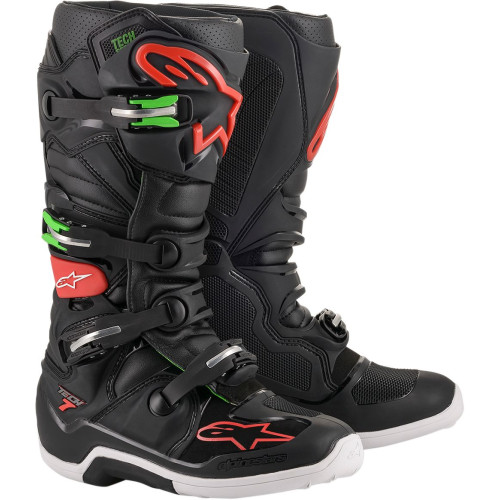 МОТОБОТЫ Alpinestars (34102391) зелёный красный чёрный TECH 7 // 13