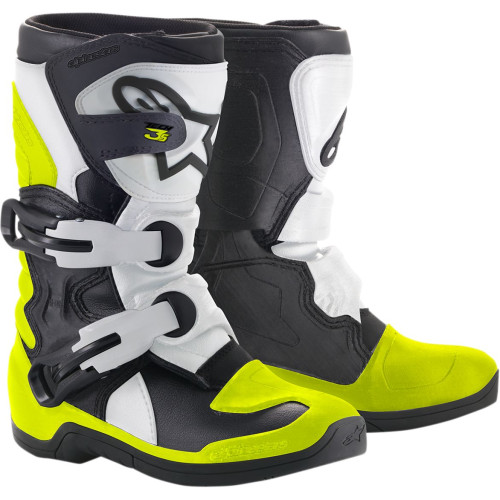 МОТОБОТЫ Alpinestars (34110396) внедорожное жёлтый чёрный белый T3S KIDS // 1 KIDS TECH 3S // 1