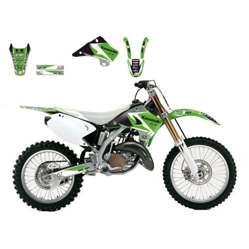 НАКЛЕЙКИ НАБОР Blackbird Racing (43024218) KX DR 250 125 чёрный зелёный белый набор(комплект) 3 / DREAM 3 //