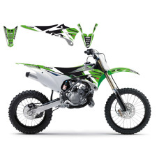 НАКЛЕЙКИ + ЧЕХОЛ СИДУШКИ Blackbird Racing (43024302) KX 85 чёрный зелёный белый набор(комплект) DREAM 3 GRAPHIC + //