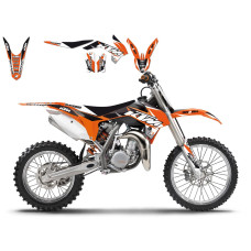 НАКЛЕЙКИ + ЧЕХОЛ СИДУШКИ Blackbird Racing (43024307) SX 85 оранжевый чёрный белый набор(комплект) DREAM 3 GRAPHIC + //