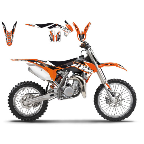 НАКЛЕЙКИ + ЧЕХОЛ СИДУШКИ Blackbird Racing (43024307) SX 85 оранжевый чёрный белый набор(комплект) DREAM 3 GRAPHIC + //