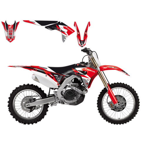 НАКЛЕЙКИ + ЧЕХОЛ СИДУШКИ Blackbird Racing (43025041) CR-F(R) 450 чёрный белый красный набор(комплект) DREAM 3 GRAPHIC + //