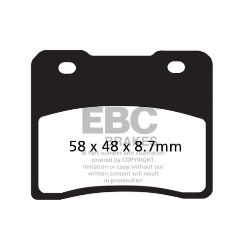 ТОРМОЗНЫЕ КОЛОДКИ Ebc (17200285) ORGANIC STREET FA SERIES ORGANIC