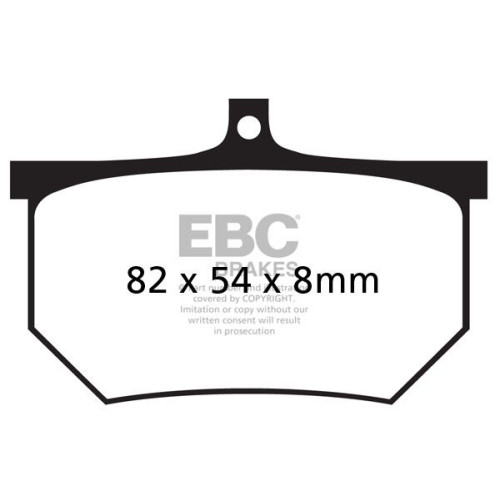 ТОРМОЗНЫЕ КОЛОДКИ Ebc (17200287) ORGANIC STREET FA SERIES ORGANIC