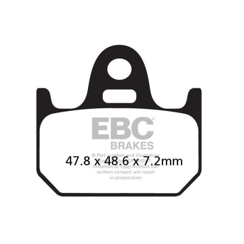 ТОРМОЗНЫЕ КОЛОДКИ Ebc (17200291) ORGANIC STREET FA SERIES ORGANIC