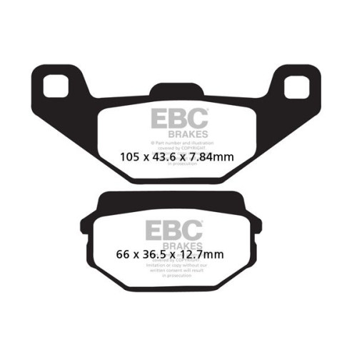ТОРМОЗНЫЕ КОЛОДКИ Ebc (17200295) ORGANIC STREET FA SERIES ORGANIC