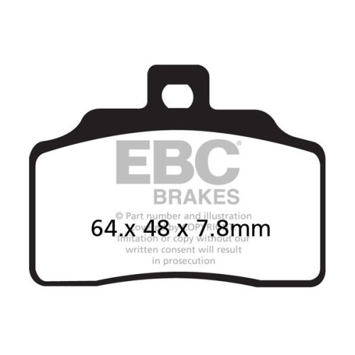 ТОРМОЗНЫЕ КОЛОДКИ Ebc (17200296) ORGANIC STREET FA SERIES ORGANIC