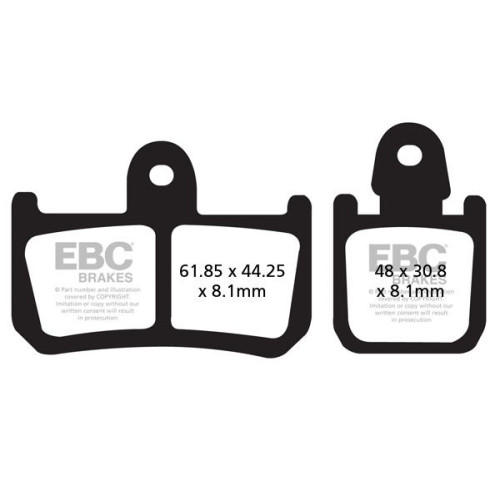 ТОРМОЗНЫЕ КОЛОДКИ Ebc (17200298) ORGANIC STREET FA SERIES ORGANIC
