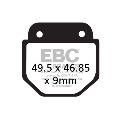 ТОРМОЗНЫЕ КОЛОДКИ Ebc (17200302) ORGANIC STREET FA SERIES ORGANIC