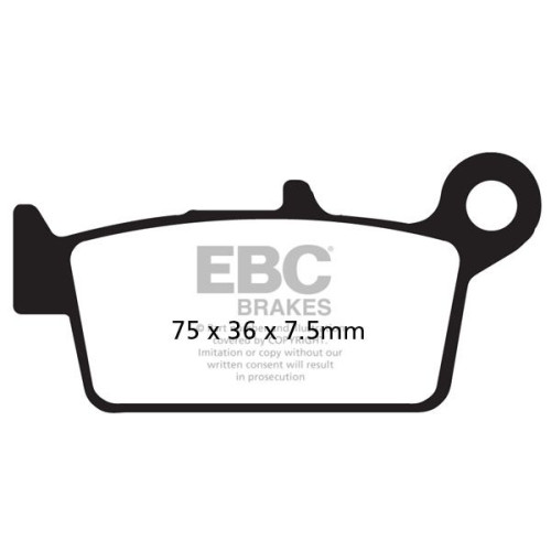 ТОРМОЗНЫЕ КОЛОДКИ Ebc (17200380) ORGANIC SFA SERIES ORGANIC