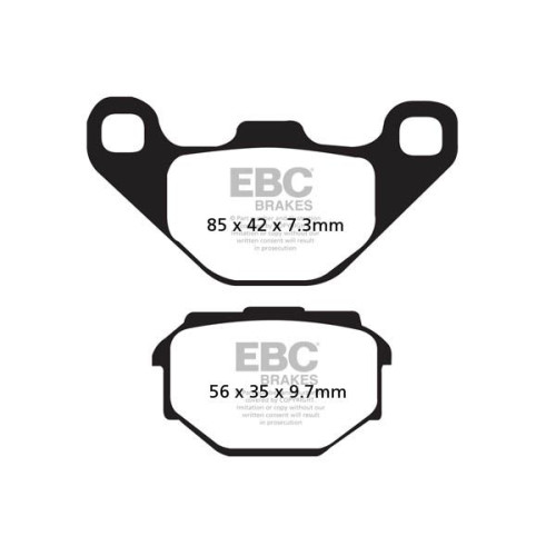 ТОРМОЗНЫЕ КОЛОДКИ Ebc (17200383) ORGANIC SFA SERIES ORGANIC