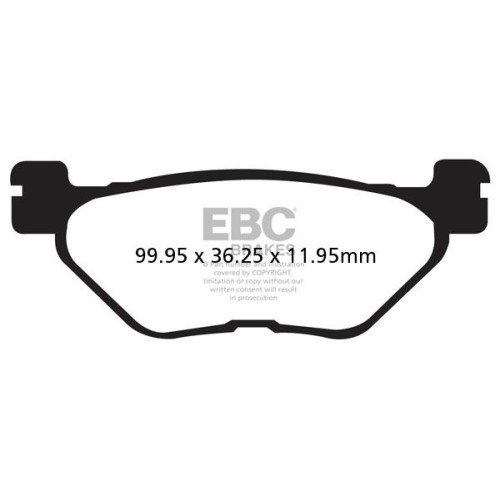 ТОРМОЗНЫЕ КОЛОДКИ Ebc (17200389) ORGANIC SFA SERIES ORGANIC