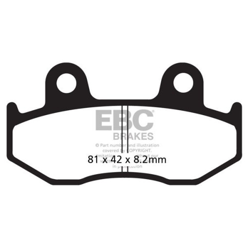 ТОРМОЗНЫЕ КОЛОДКИ Ebc (17200390) ORGANIC SFA SERIES ORGANIC