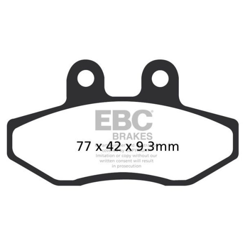 ТОРМОЗНЫЕ КОЛОДКИ Ebc (17200391) ORGANIC SFA SERIES ORGANIC