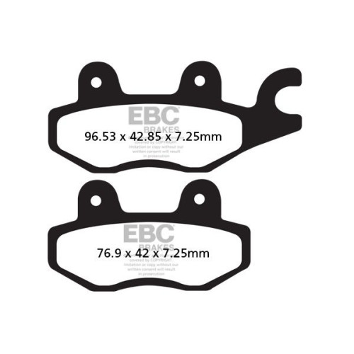 ТОРМОЗНЫЕ КОЛОДКИ Ebc (17200402) ORGANIC SFA SERIES ORGANIC