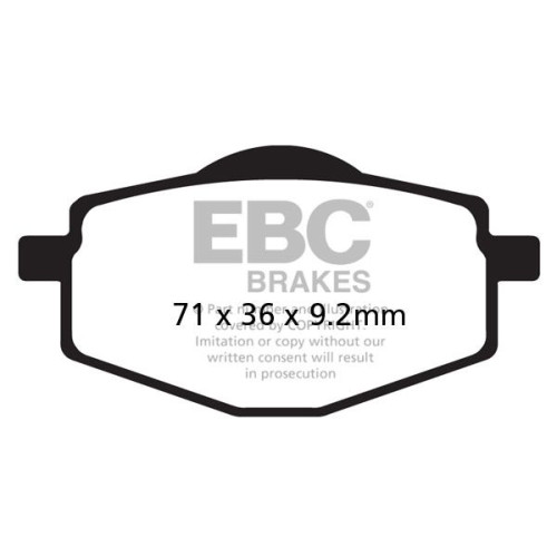 ТОРМОЗНЫЕ КОЛОДКИ Ebc (17200407) карбон SFAC SERIES FIBER