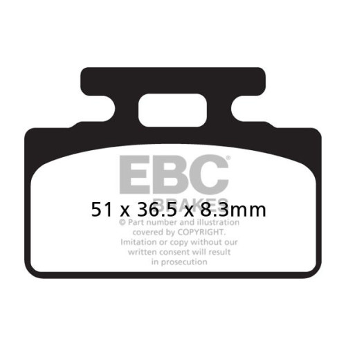 ТОРМОЗНЫЕ КОЛОДКИ Ebc (17200411) карбон SFAC SERIES FIBER